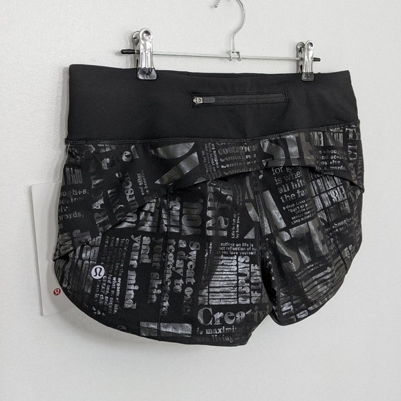 Rare Lululemon 20YR Manifesto Foil Speed Up Short - Picture 8 of 10